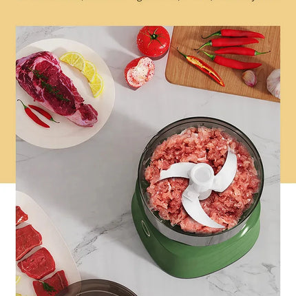 Mini Wireless Electric Garlic Press Dual Purpose Garlic Puree 350ml Kitchen Food Shredder Usb Charging Meat Grinder Vegetable