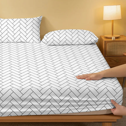 1 Piece Of Harrow Porcelain White Pattern Frosted Bedsheet, Bedroom Printed Bedspread, Bedding (Excluding Pillowcases)