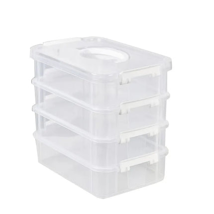 Extra Large 4-Tier Stackable Clear Storage Box