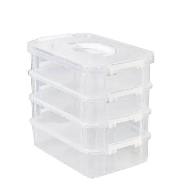 Extra Large 4-Tier Stackable Clear Storage Box