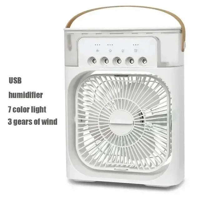 2025 Portable 3 in 1 Fan AIr Conditioner Household Small Air Cooler LED Night Lights Humidifier Air Adjustment Home Fans
