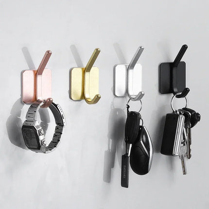Self-adhesive Bathroom Hook Key Bag Shower Door Robe Towel Adhesive Hanger Kitchen Accessories For Organizer Wall Stickers Hooks