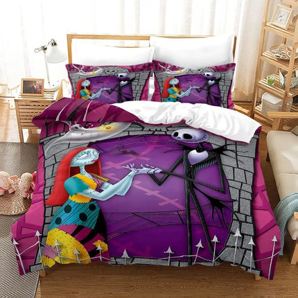 Nightmare Before Christmas Bedding Set Jack And Sally Duvet Cover Set Comforter Bedding Sets Bed Set Home Decor Bedding