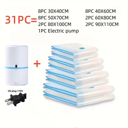 Vacuum Storage Bags More Space Save Compression Travel Seal Zipper for Clothes Pillows Bedding Closet Home Organizer