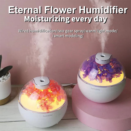 Eternal Flower Humidifier Silent Night Light