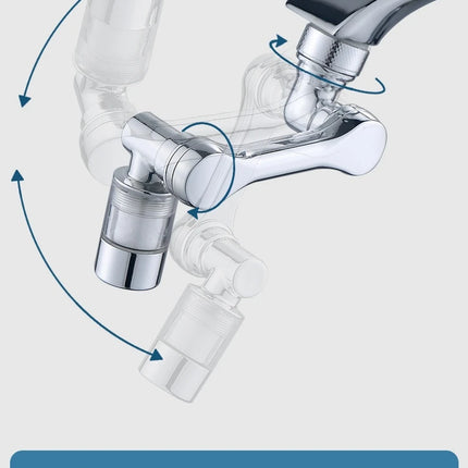 1080° Rotating Water Purification Filter Plastic Faucet Mechanical Arm Spray Head Kitchen Washbasin Extension Tap Aerator Univer