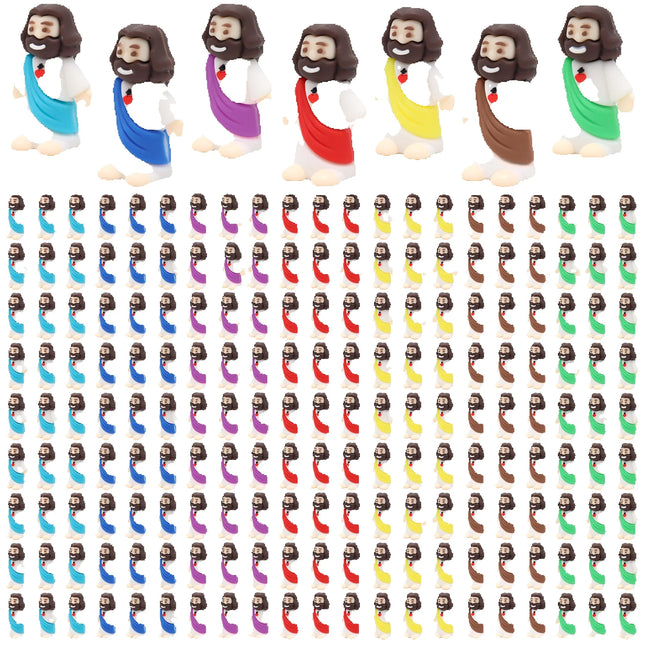 200pcs mini Jesus Decorations 7 colors Jesus Statues Desktop Decorations Party Gifts Decorations Savior Easter Gifts