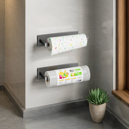 Stainless Steel Paper Towel Holder Rack Toilet Kitchen Roll Paper Holder Self-adhesive Kitchen Toliet Accessories