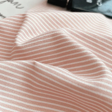 Ins Style Double Striped Bed 3-4 Pces Solid Washed Cotton Bedding with Sheets Pillowcases Skin Friendly Breathable Duvet Cover