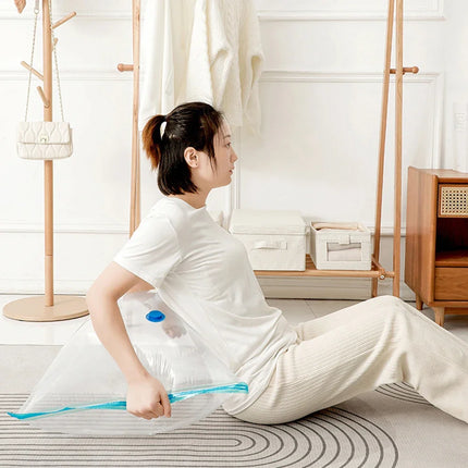 6PCS Vacuum Storage Bags Vacuum Seal Bag with Pump Space Saving Bags for Comforters Clothes Pillow Bedding Blanket Storage Bag