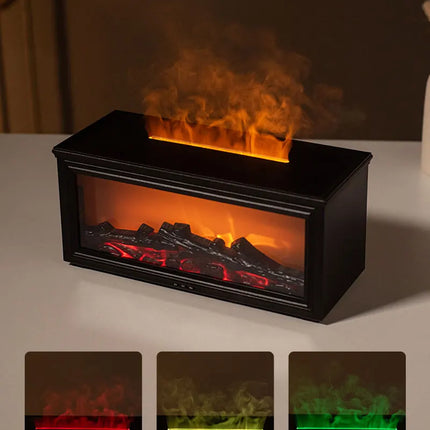7 colors of essential oil fireplace diffuser mini flame aromatherapy fireplace humidifier aromatherapy oil diffuser