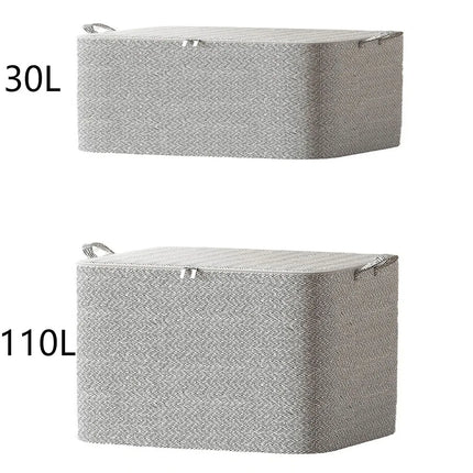Dustproof Organizers Foldable Toy Organizer Box Stackable House-Moving with Handle Zipper for Blanket Comforter Clothing Bedding