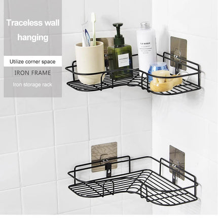 Iron Triangle Rack For Kitchen Bathroom Storage Rack Thickened Love Corner Rack Storage Rack Durable