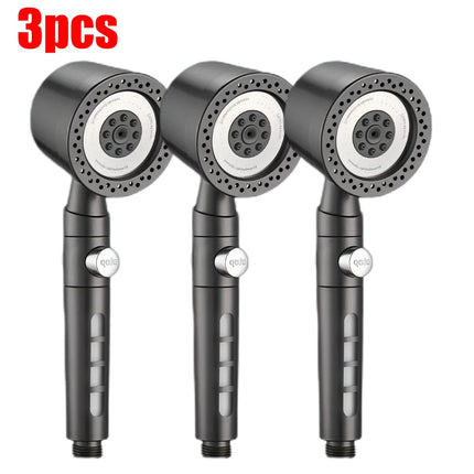 5 Modes Spray Water Saving Shower Head ABS Handheld Spa Showerheads Large Flow Portable Bathroom Filter Shower Faucet Nozzle Set