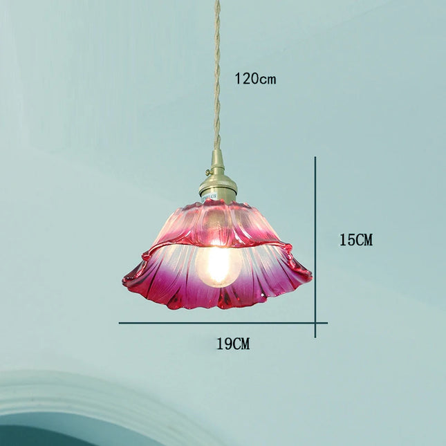 Vintage Glass Flower Pendant Lights