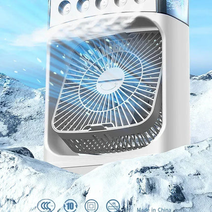 Portable 3 In 1 Fan AIr Conditioner Household Small Air Cooler LED Night Lights Humidifier Air Adjustment Home Fans Dropshipping