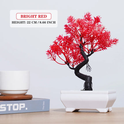 Artificial Bonsai Tree Potted Plant Small Table Decor