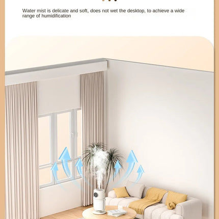 90degree rotating humidifier intelligent large capacity atomizer USB silent night light indoor small air purification humidifier