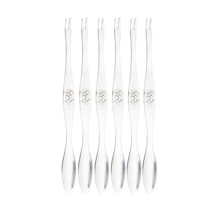 6Pcs Stainless Steel Crab Forks Set Crab Pliers Shellfish Fruit Forks Lobster Clamp Pliers Clip Kitchen Gadgets Seafood Tools