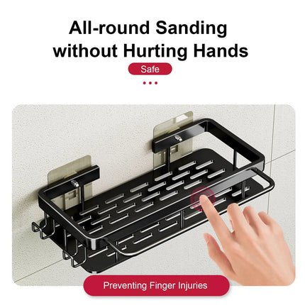 No Drill Wall-Mounted Bathroom Shelf Corner Rack