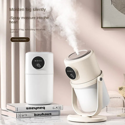 90degree rotating humidifier intelligent large capacity atomizer USB silent night light indoor small air purification humidifier