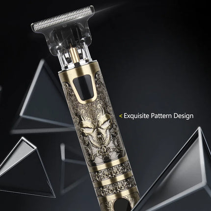 T9 LCD Electric Hairdresser Oil Shaving Head Electric Pusher Carving Electric Pusher Clipper Hair Precision Trimmer for Men Care