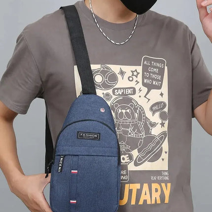 Chest Bag Men's One Shoulder Crossbody Bag Large Capacity Outdoor Sports And Leisure Fashion Small Shoulder Bag Large Capacit