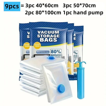 Vacuum Storage Bags More Space Save Compression Travel Seal Zipper for Clothes Pillows Bedding Closet Home Organizer