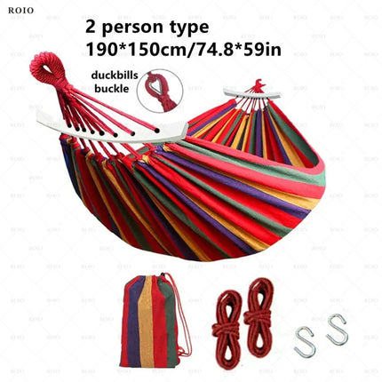Durable Canvas Camping Hammock with Carry Bag