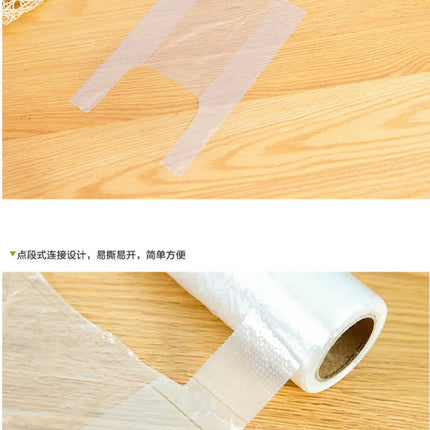 100PCS Transpare Roll Fresh-keeping Plastic Bags of Vacuum Food Saver Bag 3 Sizes Food Storage Bags with Handle Keep Fresh XXM