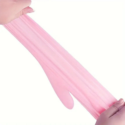 50PCS Pink Nitrile Disposable Gloves Household Gloves for Cleaning Kitchen Cooking Beauty Nail Hair Dye Tattoo Latex Powder Free