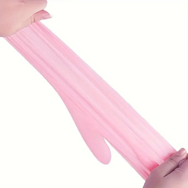 50PCS Pink Nitrile Disposable Gloves Household Gloves for Cleaning Kitchen Cooking Beauty Nail Hair Dye Tattoo Latex Powder Free
