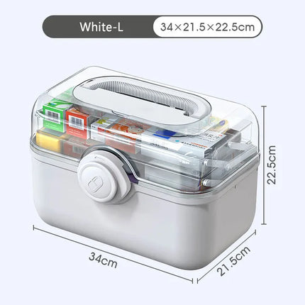 Large Capacity Portable Medicine Organizer Box