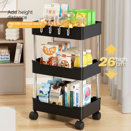 3/4 Layer Bathroom Trolley Organizer Shelf