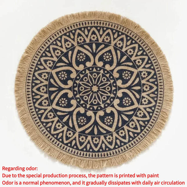 Round Non-Slip Jute Placemat Table Mats