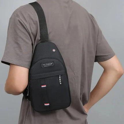 Chest Bag Men's One Shoulder Crossbody Bag Large Capacity Outdoor Sports And Leisure Fashion Small Shoulder Bag Large Capacit