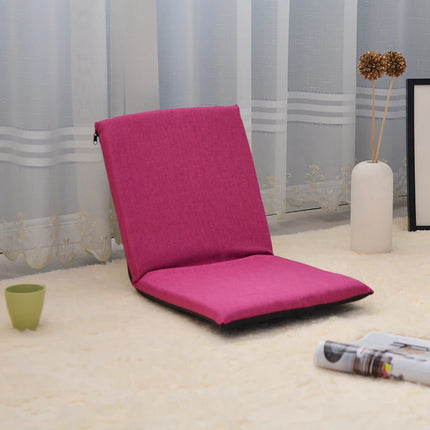 Home Office Floor Chair Folding Multiangle Portable Floor Seat with Adjustable Backrest, Low Folding Chair with Sponge Filling