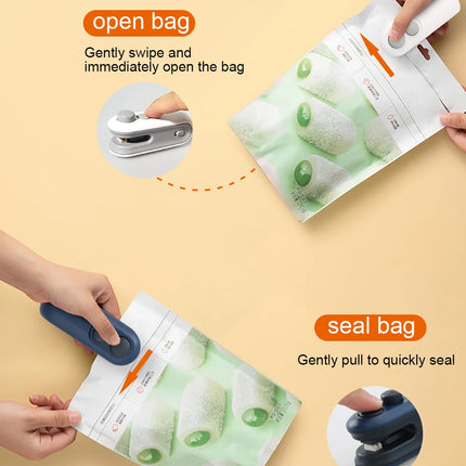 Mini Heat Bag Sealing Machine Package Sealer Bags Plastic Food Sealer Clip Bag Handheld Sealer Food Packaging Heat Sealer