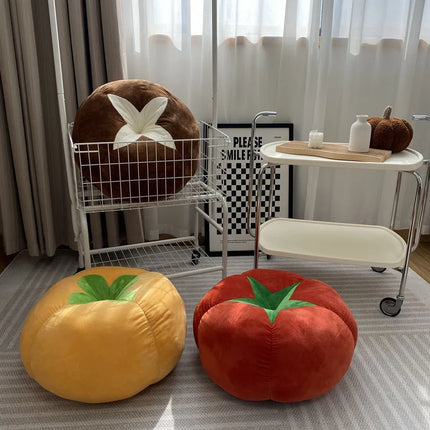 Round Tomato Throw Pillow,Plush Cushion Colorful Petal Throw Pillow ,Sofa Cushion Home Office Bedroom Decoration