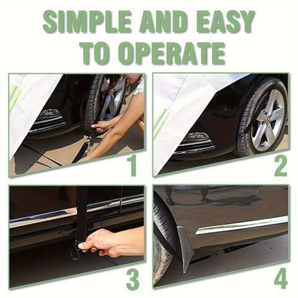 Half Car Body Cover All Weather Rainproof Cover For Winter Waterproof Dustproof UV Resistant Snowproof Sedan Car Cover