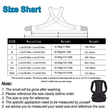 Adjustable Back Posture Corrector With Breathable Shoulder Straps And Waist Belt For Boys And Girls To Relieve Back Strain