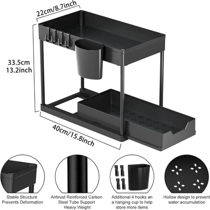 2-Tier Under Sink Shelf