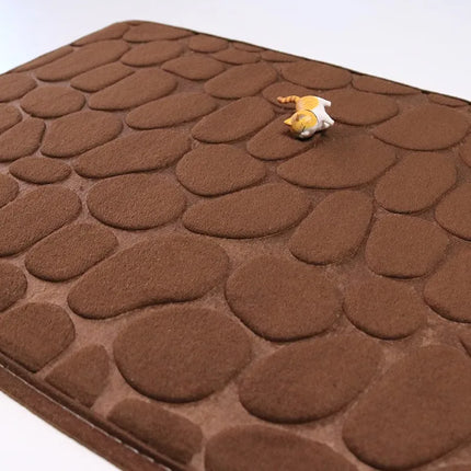 Non Slip Carpets Cobblestone Embossed Bathroom Bath In Wash Basin Bathtub Side Floor Rug Shower Room Doormat Memory Foam Mat