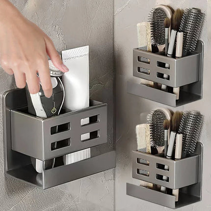 Hole-Free Multifunctional Wall-Mounted Storage Rack