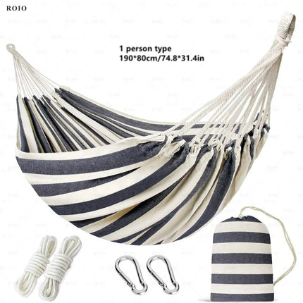 Durable Canvas Camping Hammock with Carry Bag