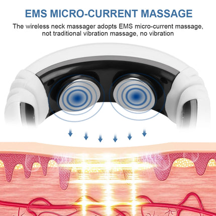 Electric Neck Massager Electric Pulse Magnetic Neck Massager Cervical Vertebra Treatment Shoulder Relax