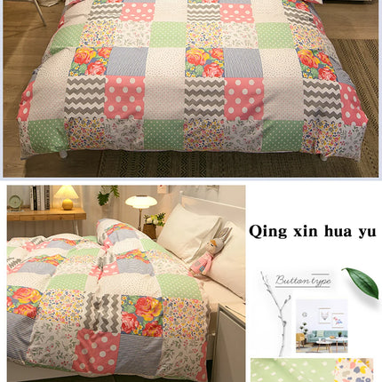 100% Cotton Duvet Cover Double Size Duvet Cover 200x230 Skin friendly Breathable Active Flower Print Pillow Cover Buy separately