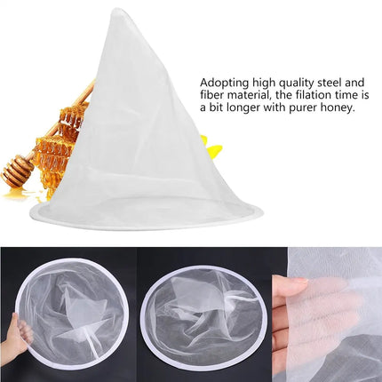 Fiber Beekeeping Honey Strainer Filter Screen Purifier Apiary Equipment Tool Colanders Kitchen Gadget