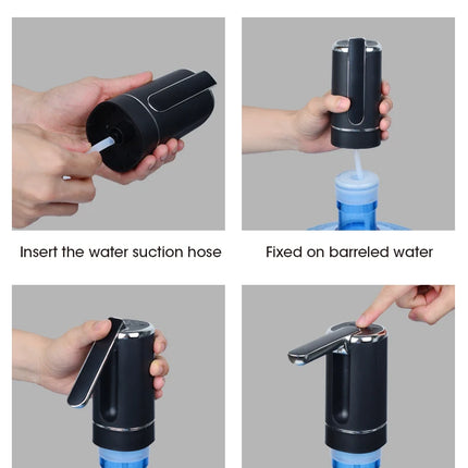 Water Dispensers Foldable Water Bottle Pump Automatic Dispenser Pump Button Control Portable Electric Water Dispenser for Home