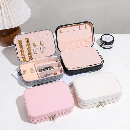 Jewelry Box Home Storage Small Box Travel Portable Travel Earrings Necklace Ring Jewelry Box jewelry packaging  gift box